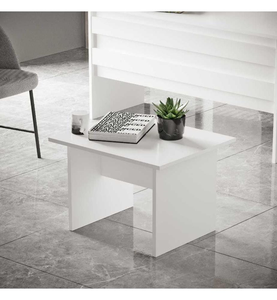 Ensemble de meubles de bureau, blanc, panneau de particules mélaminé