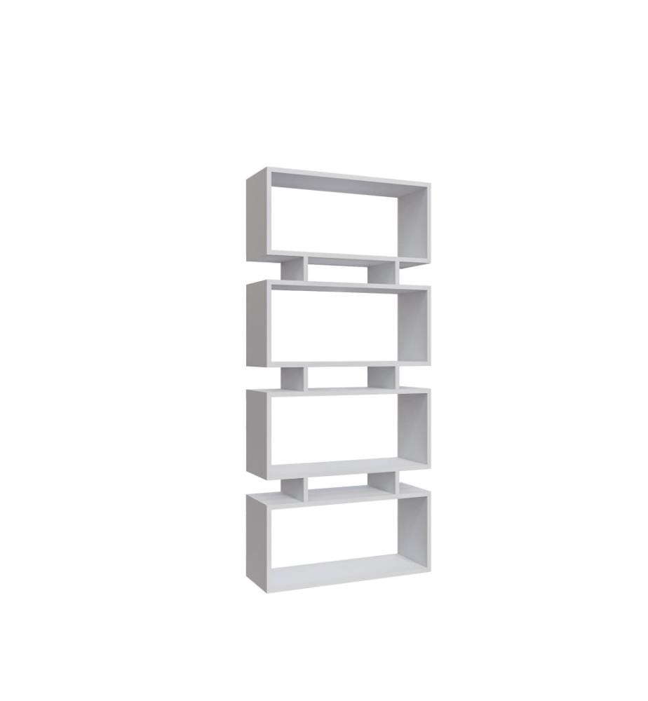 Bibliothèque, blanc, panneau de particules mélaminé