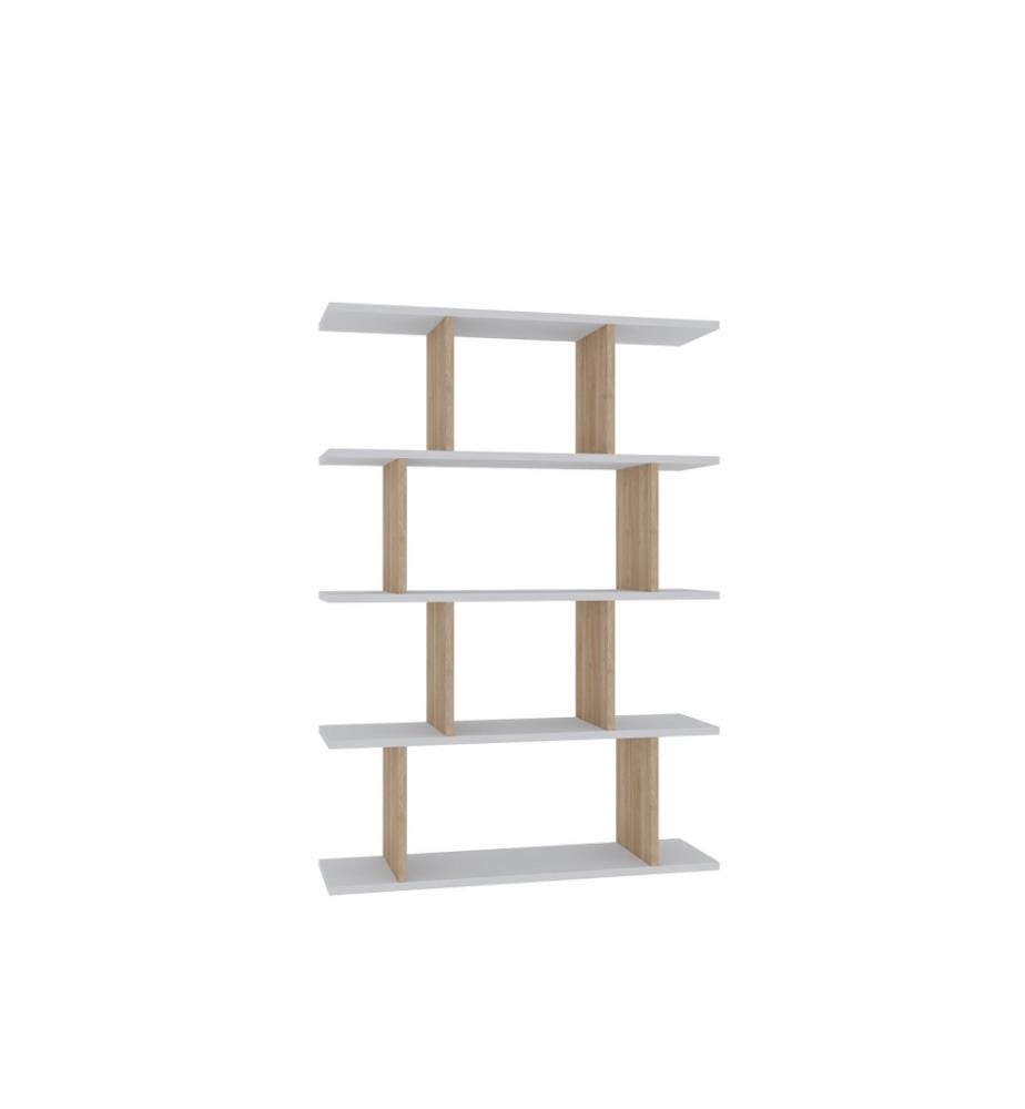 Bibliothèque, blanc, chêne, panneau de particules mélaminé