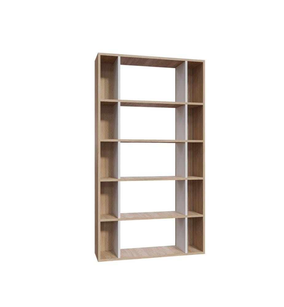 Bibliothèque, chêne, blanc, panneau de particules mélaminé