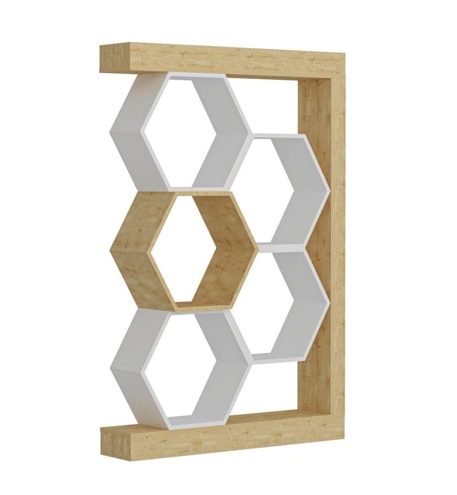 Bibliothèque, chêne, blanc, panneau de particules mélaminé