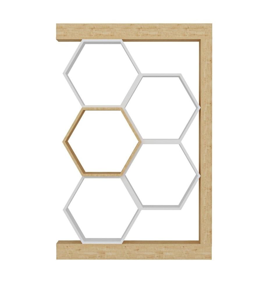 Bibliothèque, chêne, blanc, panneau de particules mélaminé