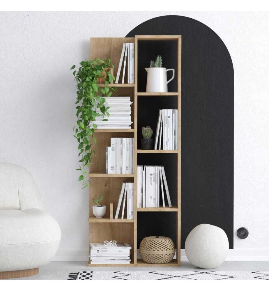 Bücherregal, Eiche, Melaminbeschichtete Spanplatte
