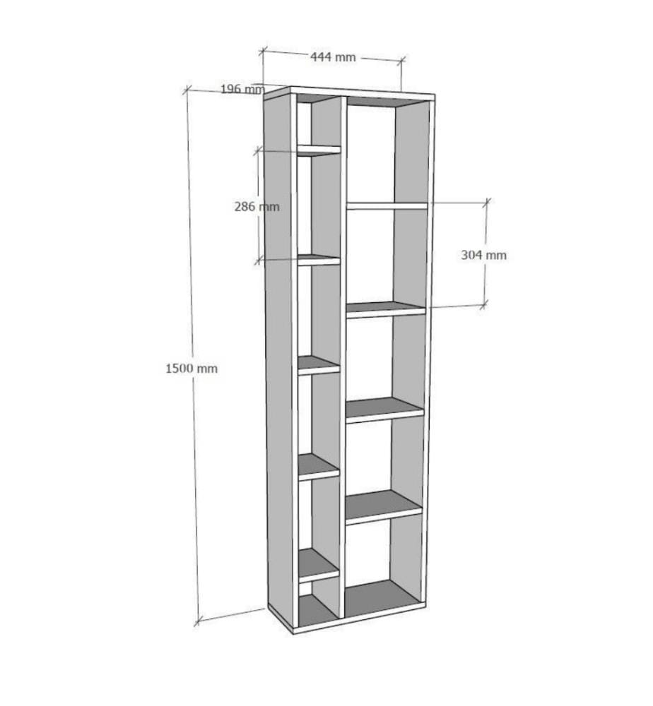 Bibliothèque, blanc, panneau Mdf mélaminé