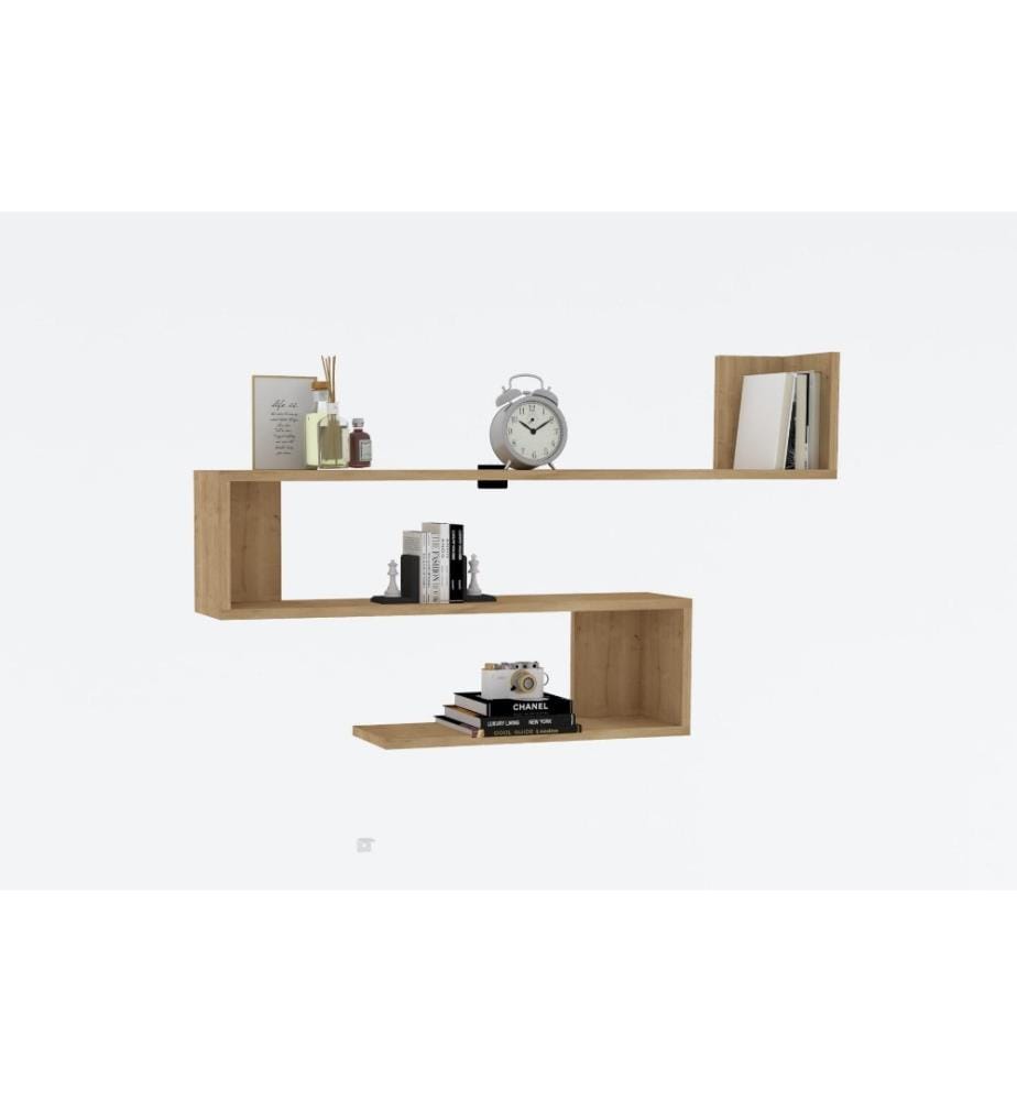 Etagère murale, chêne saphir, panneau de particules mélaminé