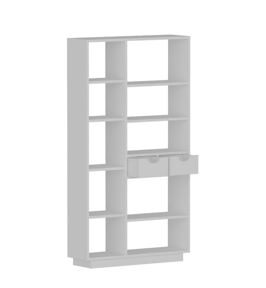 Bibliothèque, blanc, panneau de particules mélaminé