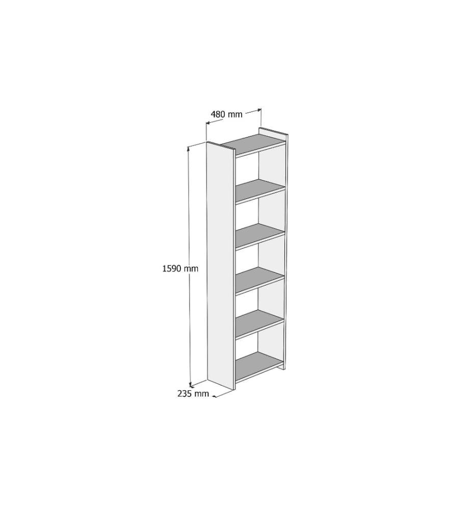 Bibliothèque, blanc, panneau de particules mélaminé