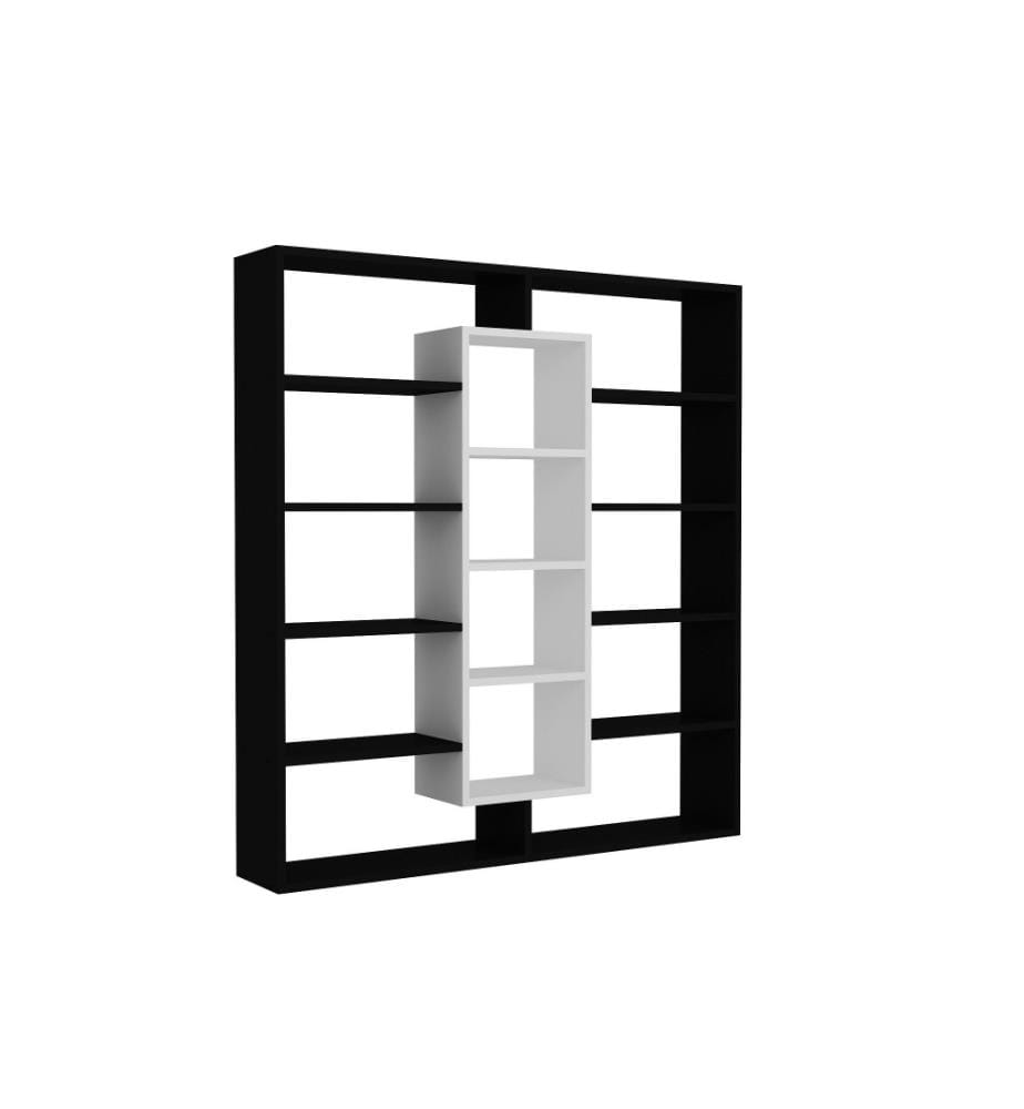 Bibliothèque, Noir, Blanc, Panneau de particules mélaminé