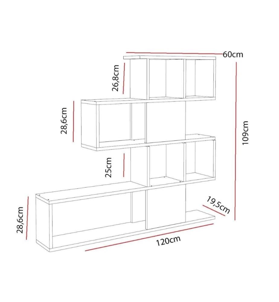 Bibliothèque, blanc, panneau de particules mélaminé