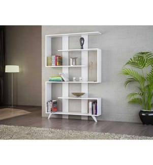 Scaffale, bianco, pannello truciolare rivestito in melamina