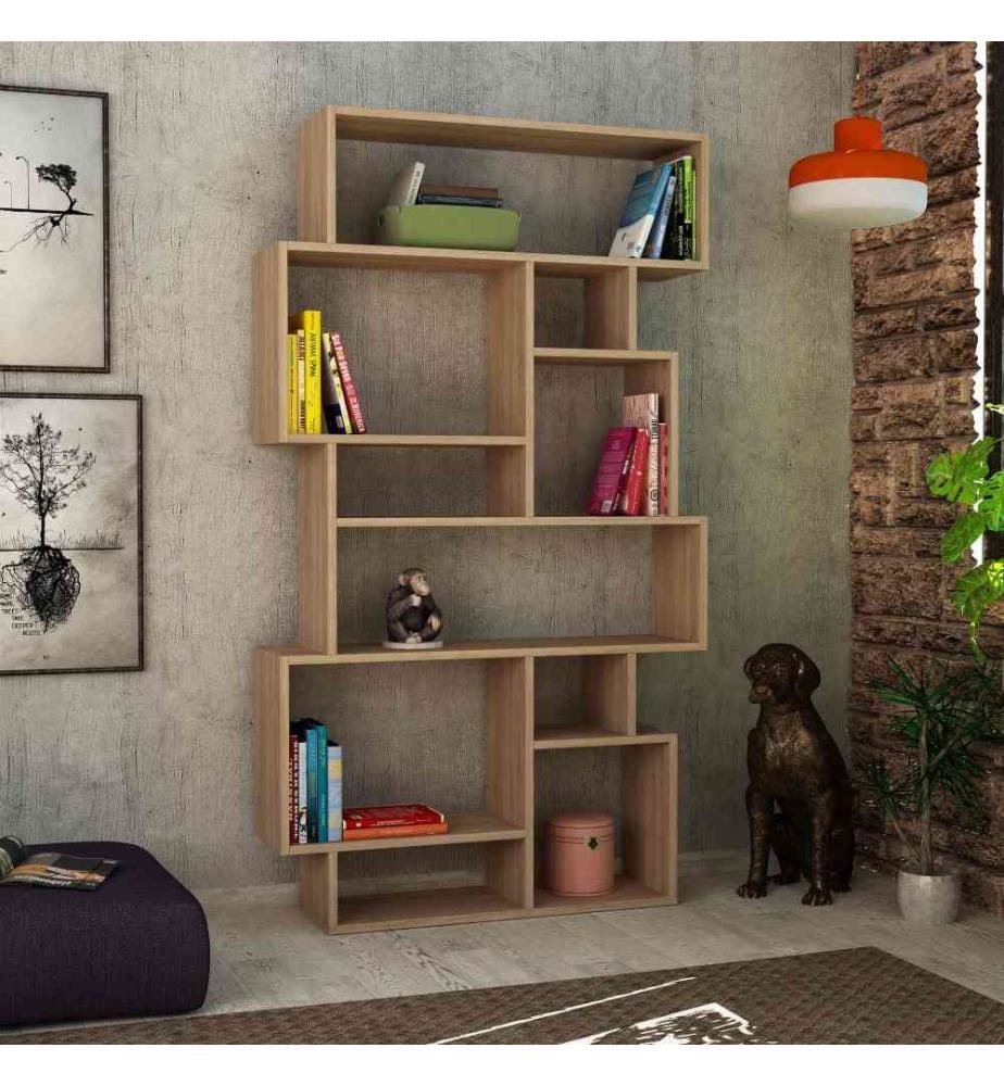 Bücherregal, Eiche Sonoma, Melaminbeschichtete Spanplatte