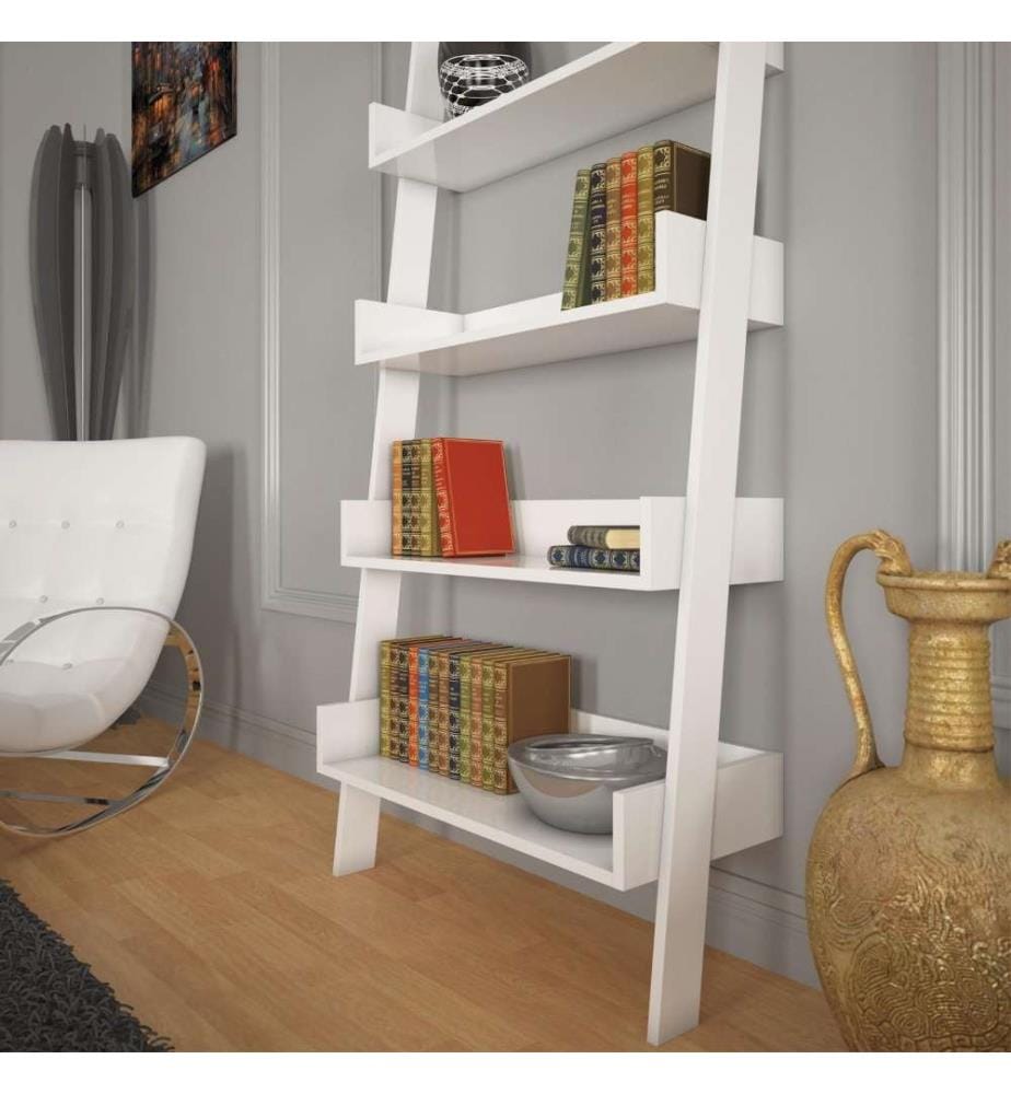 Bibliothèque, blanc, panneau de particules mélaminé