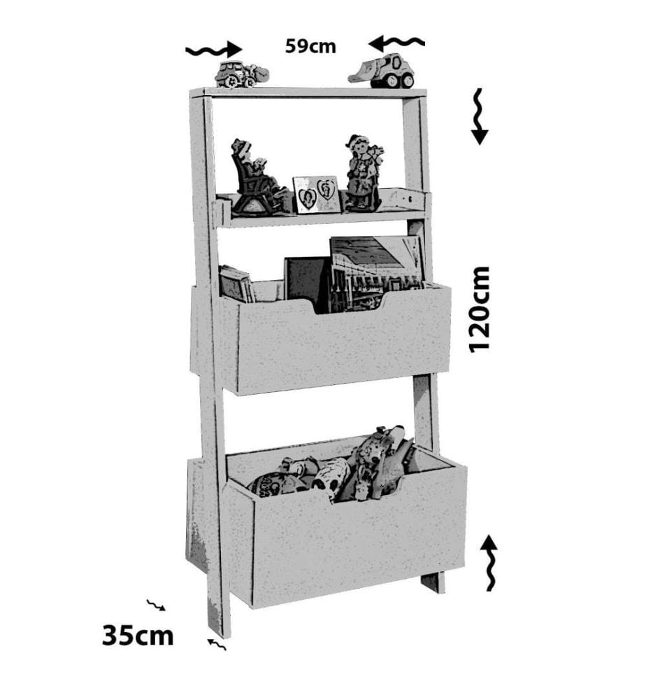 Bibliothèque, blanc, panneau de particules mélaminé