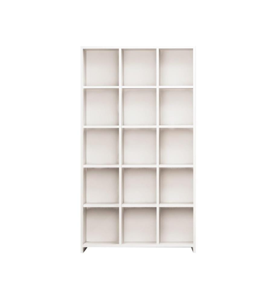 Bibliothèque, blanc, panneau de particules mélaminé
