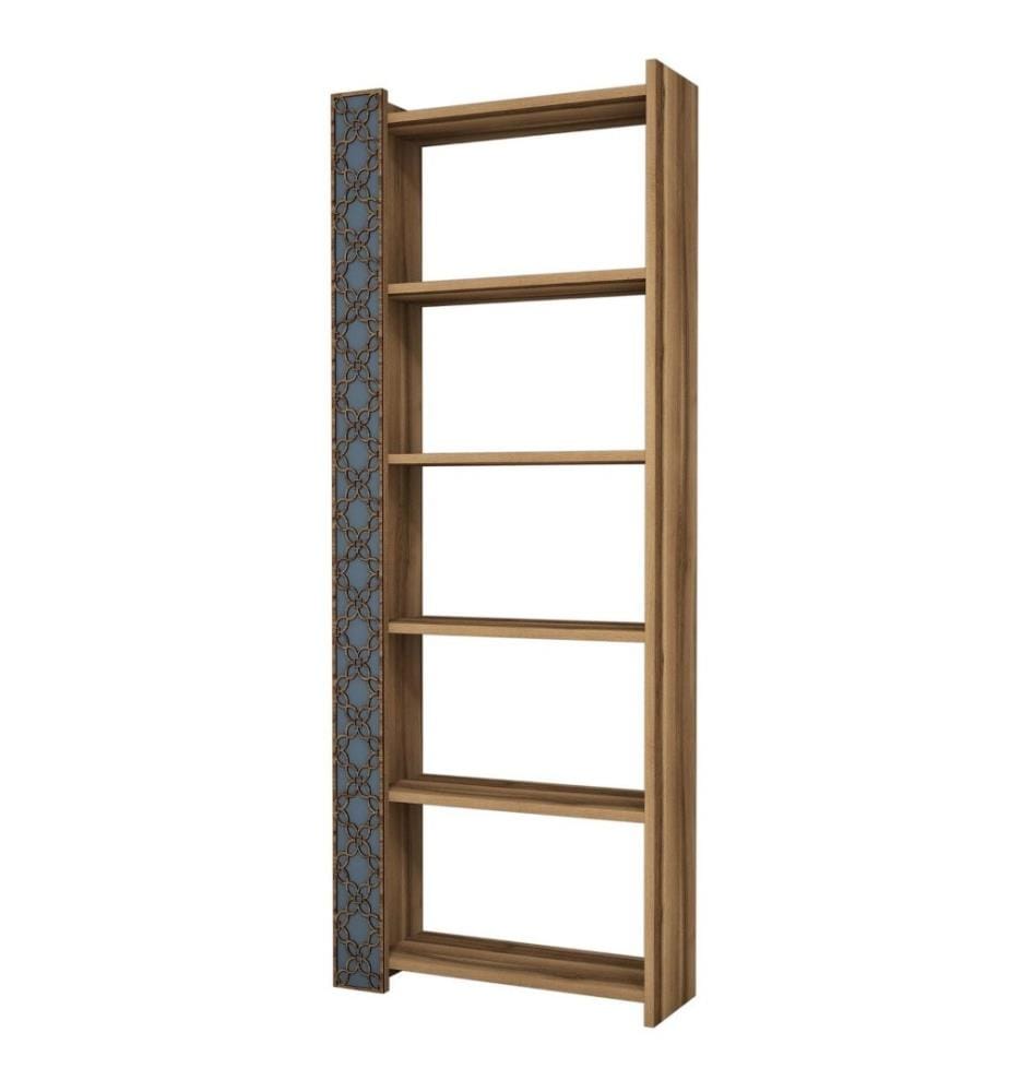 Bibliothèque, noyer, calcédoine, panneau de particules mélaminé