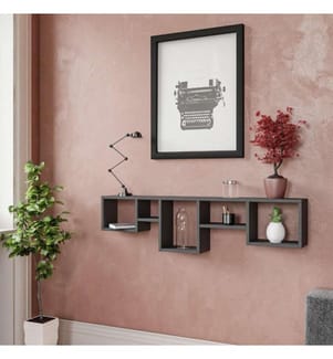 Etagère murale, Anthracite, panneau de particules mélaminé