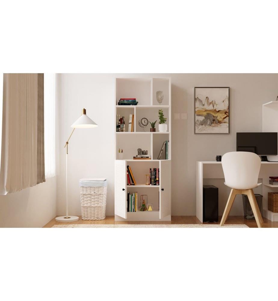 Bücherregal, mattweiss, 100 % MELAMINBESCHICHTETE E1-QUALITÄTSSPANPLATTE