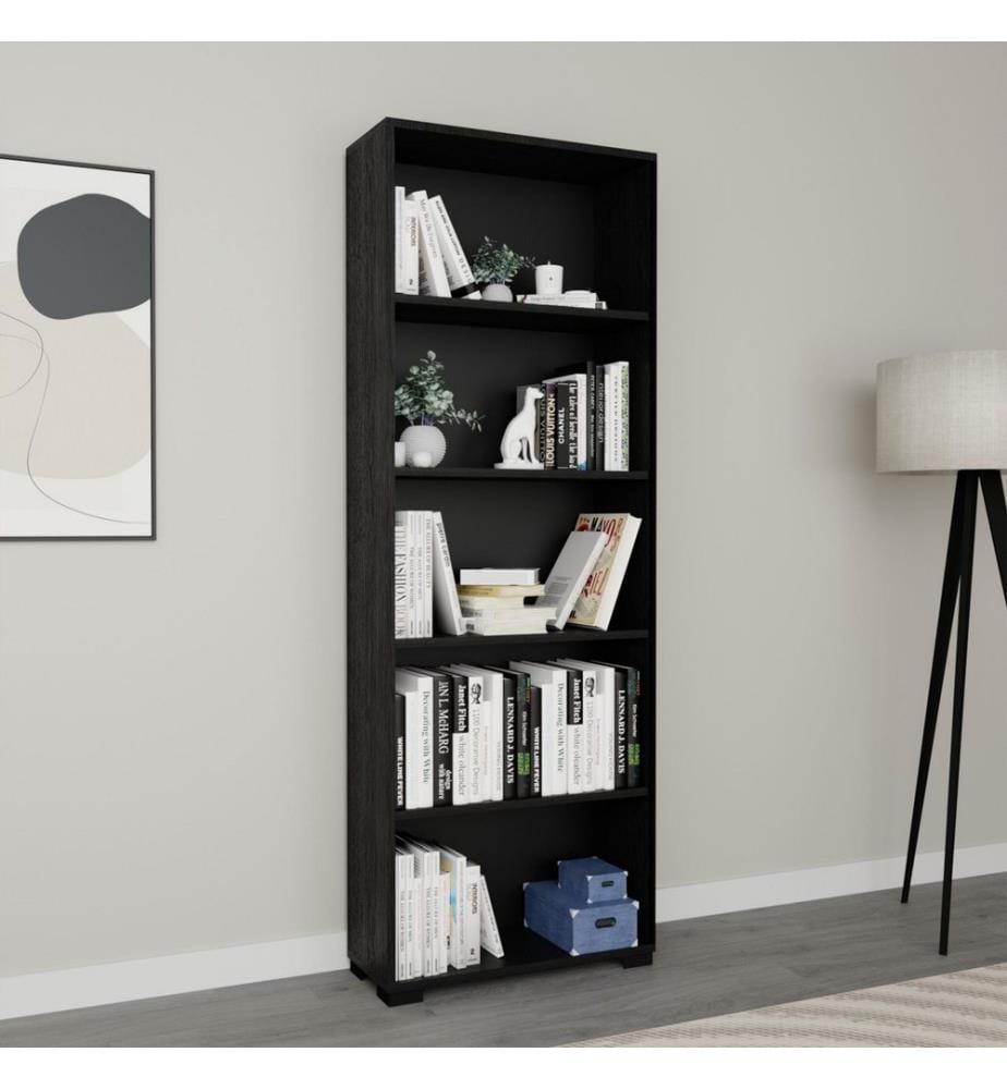 Bücherregal, schwarz, 100 % MELAMINBESCHICHTETE SPANPLATTE