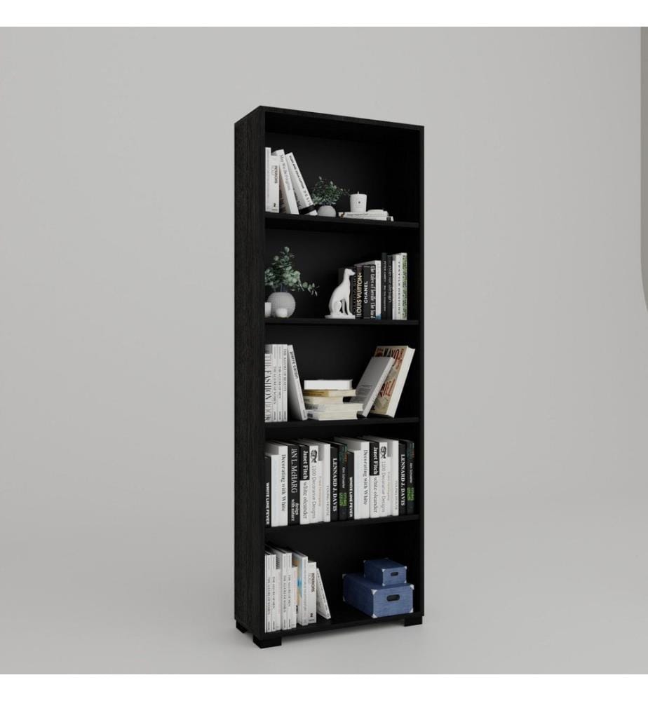 Bücherregal, schwarz, 100 % MELAMINBESCHICHTETE SPANPLATTE