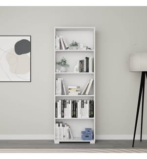 Libreria, bianca, 100% MELAMINICO RIVESTITO IN PARTICELLE DI LEGNO