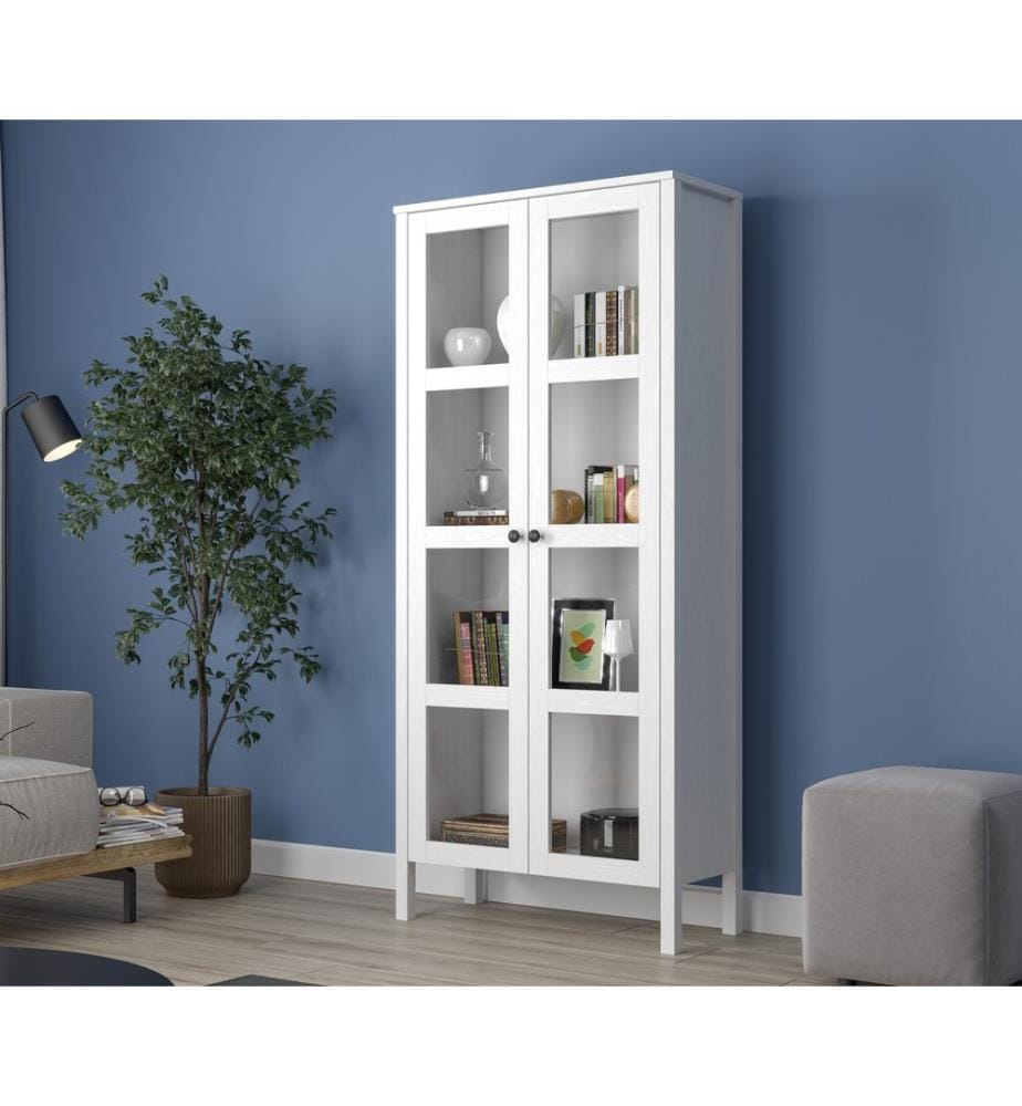 Bookshelf, Wooden, White, 100% MELAMINE COATED PARTICLE BOARD