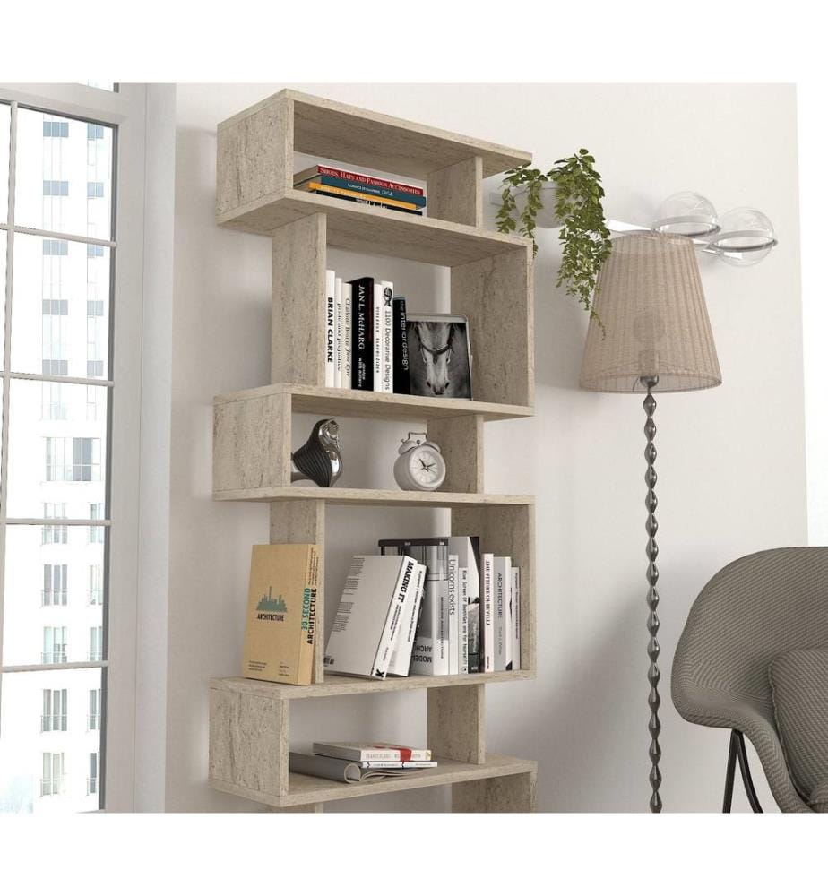 Bücherregal, Travertin, 100 % MELAMINBESCHICHTETE SPANPLATTE