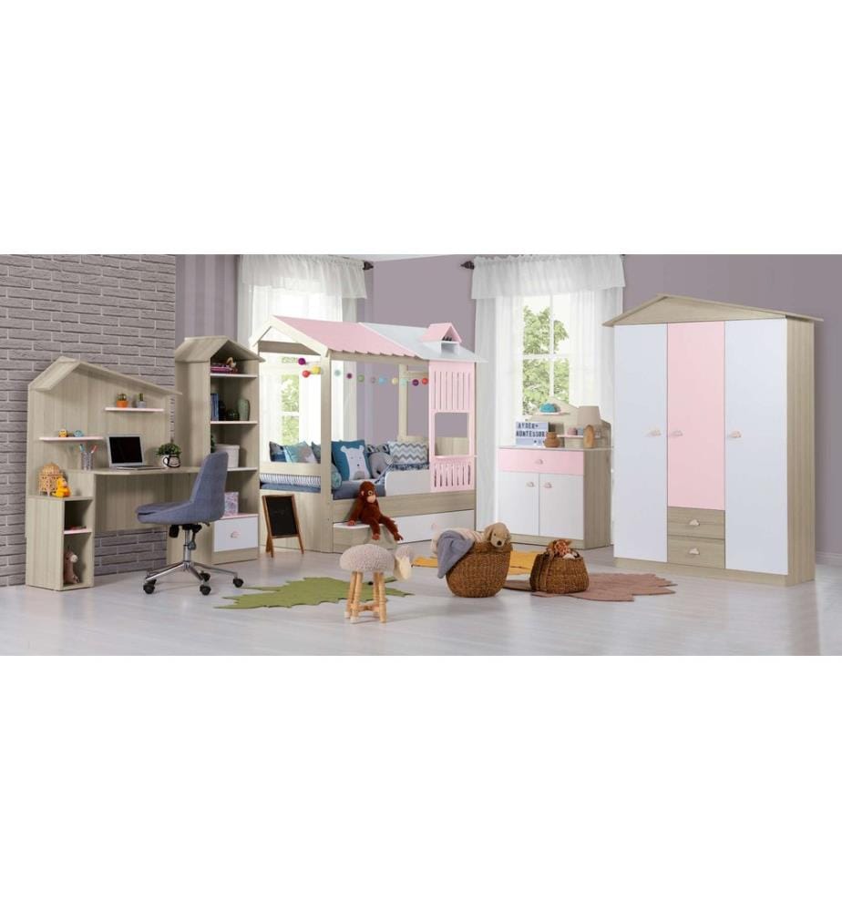 Étagère, rose, panneau de particules 100 % mélaminé