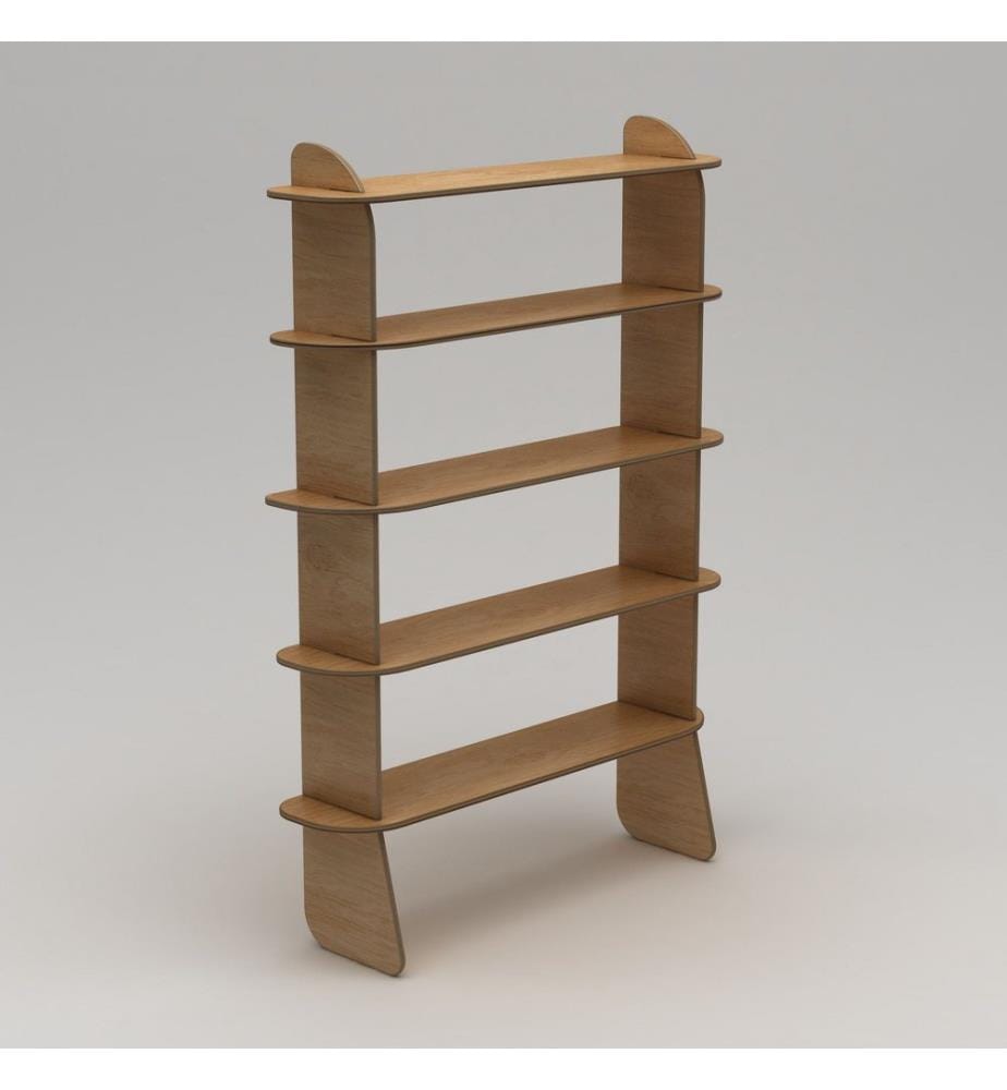 Bücherregal, Naturholz, 100 % BIRKENSPERRHOLZ