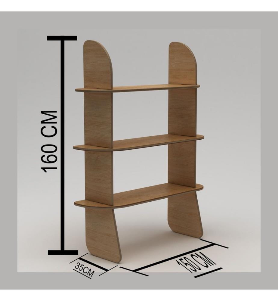 Bücherregal, Naturholz, 100 % BIRKENSPERRHOLZ