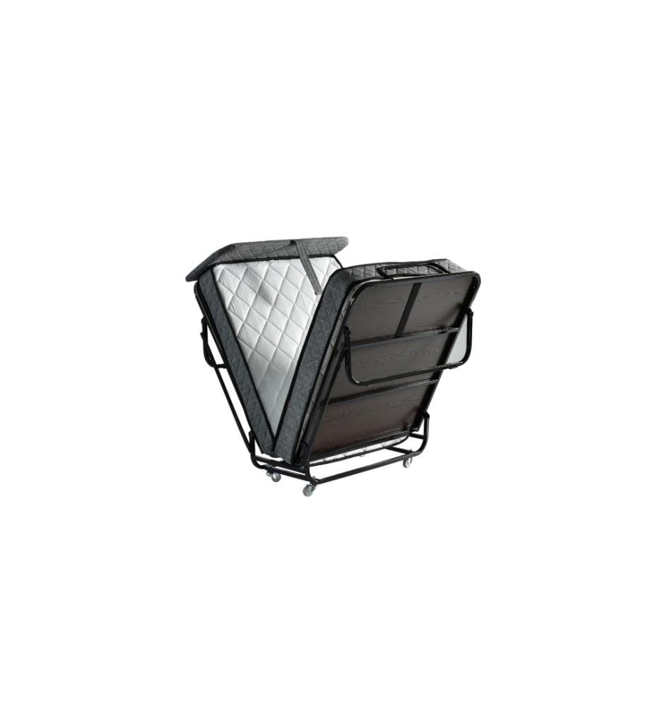 Folding Bed, White, Grey, Metal Frame