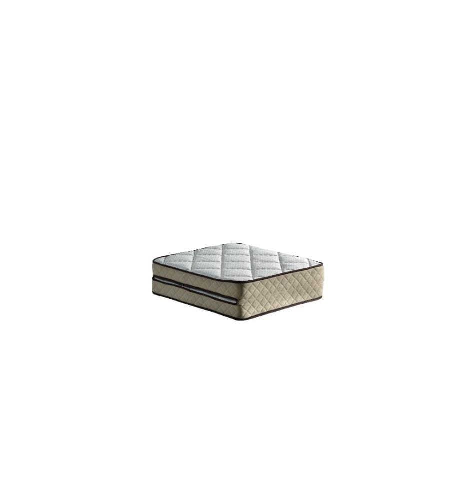 Folding Bed, White, Black, Firm Foam Mattress, 2 Folded Quilted Edge