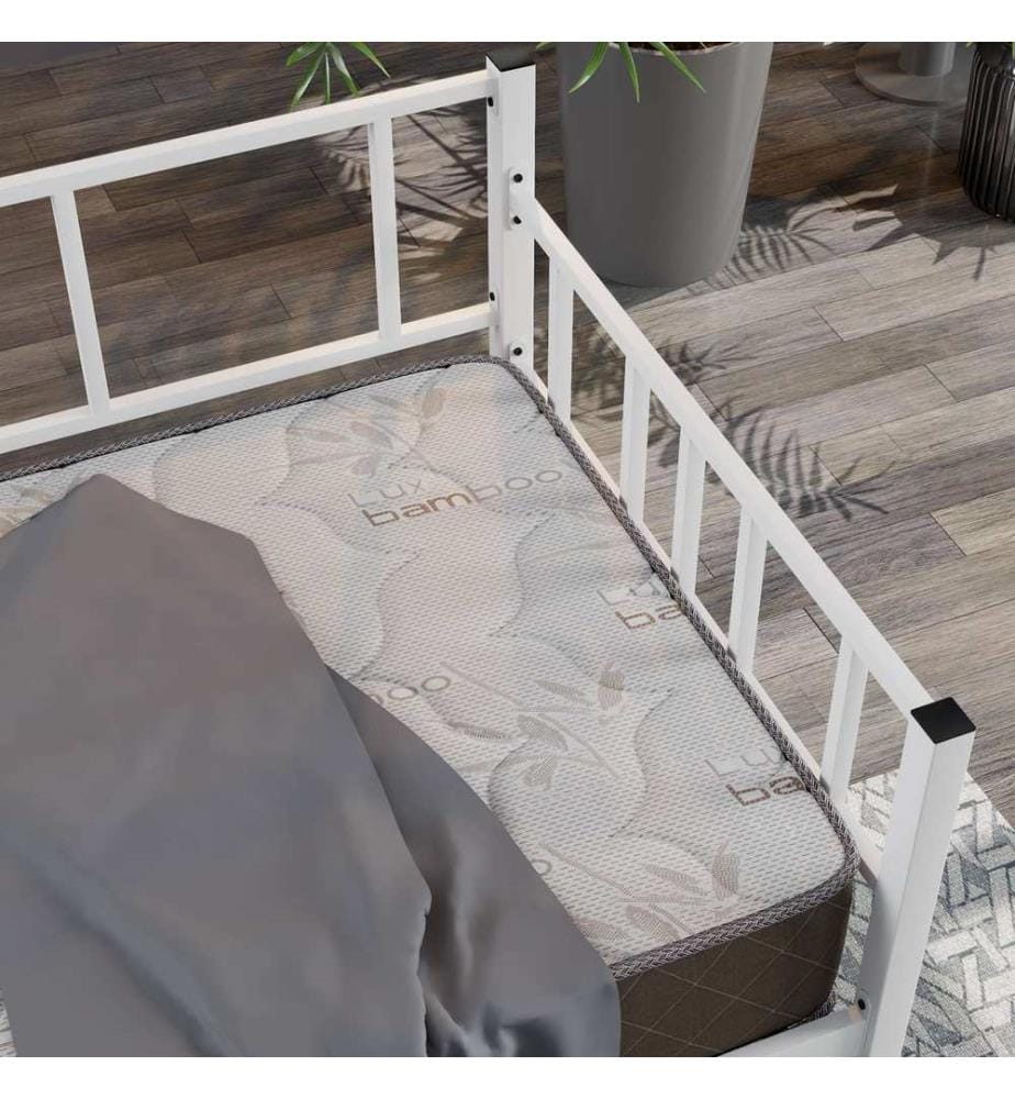 Divano letto, bianco, 100% METALLO