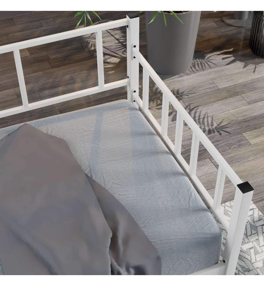 Divano letto, bianco, 100% METALLO