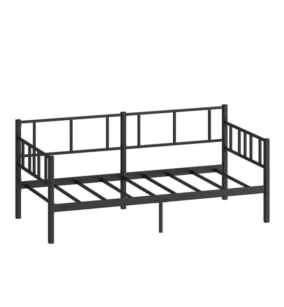 Divano letto, nero, 100% METALLO