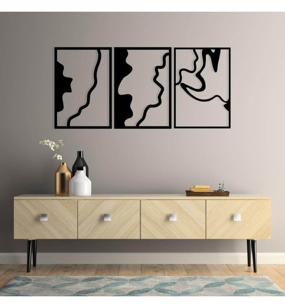 Decorative Metal Wall Accessory, Black, 100% METAL