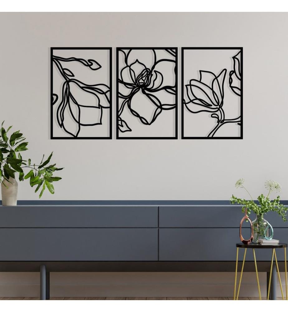 Decorative Metal Wall Accessory, Black, 100% METAL