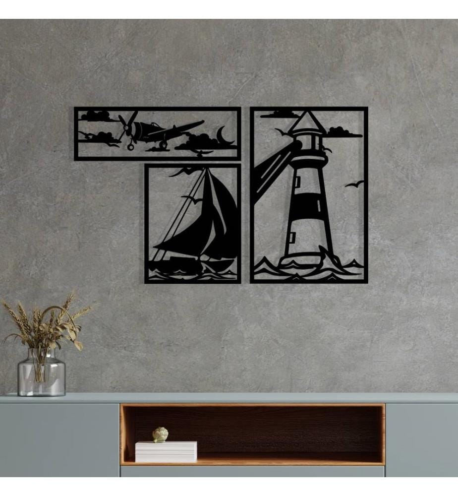 Decorative Metal Wall Accessory, Black, 100% METAL