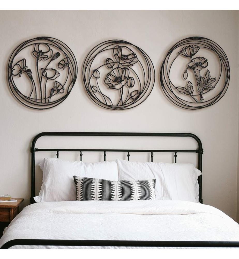Decorative Metal Wall Accessory, Black, 100% STEEL