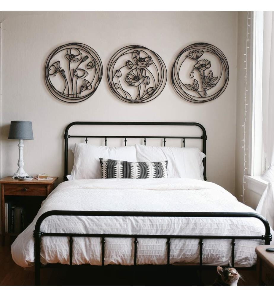Decorative Metal Wall Accessory, Black, 100% STEEL