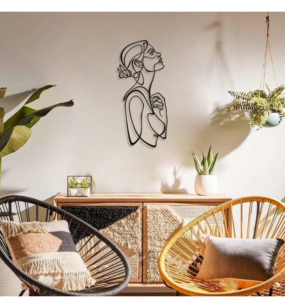 Decorative Metal Wall Accessory, Black, 100% STEEL