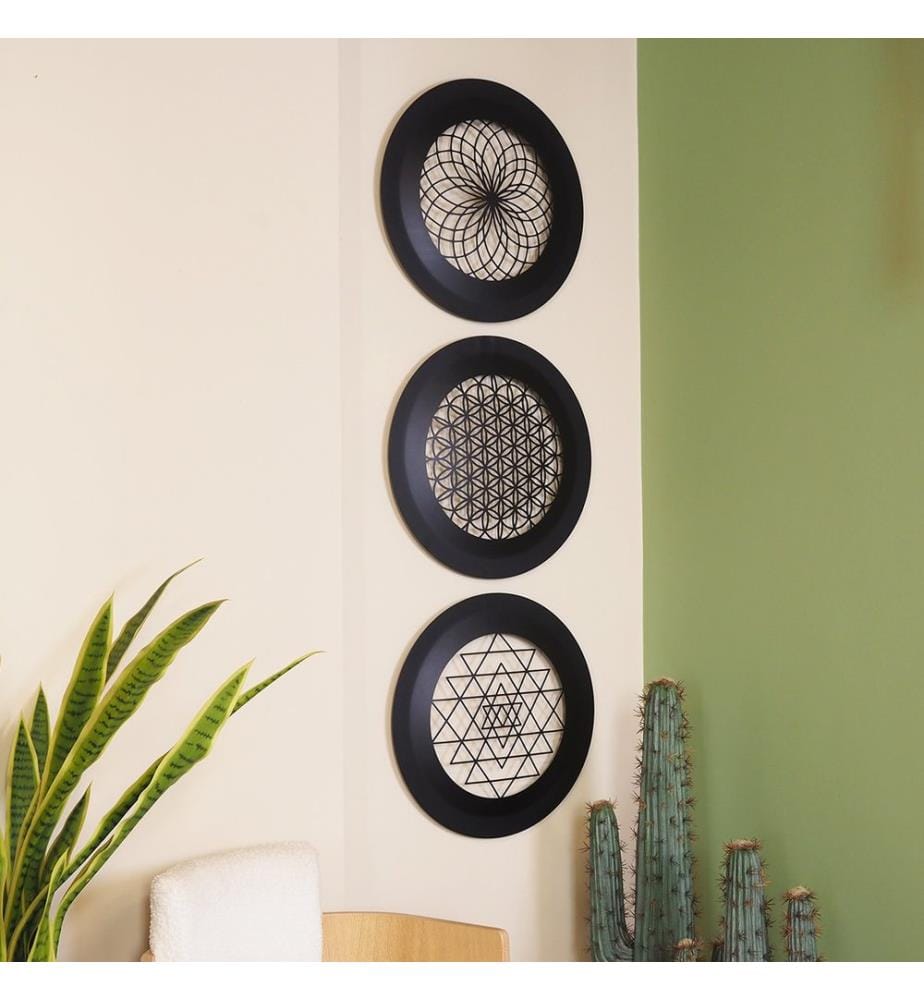 Decorative Metal Wall Accessory, Black, 100% STEEL