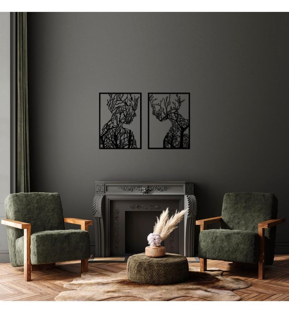 Decorative Metal Wall Accessory, Black, 100% METAL