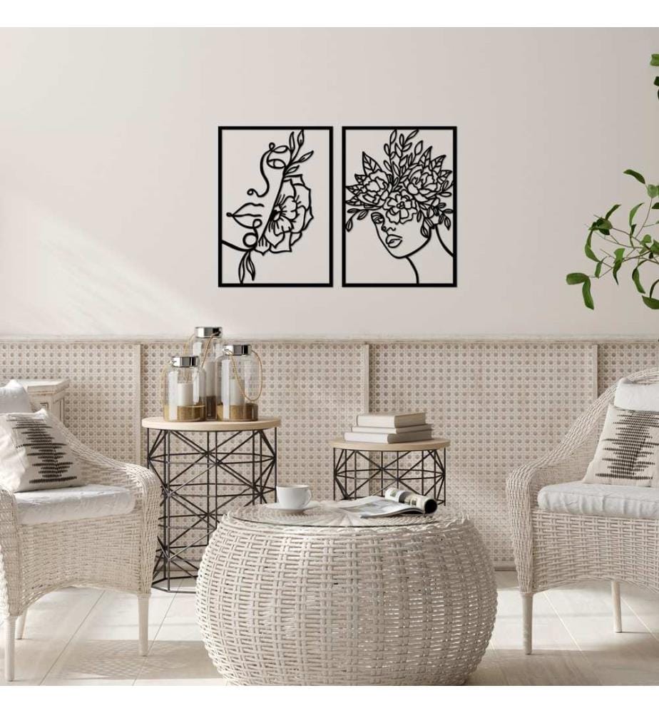Decorative Metal Wall Accessory, Black, 100% METAL