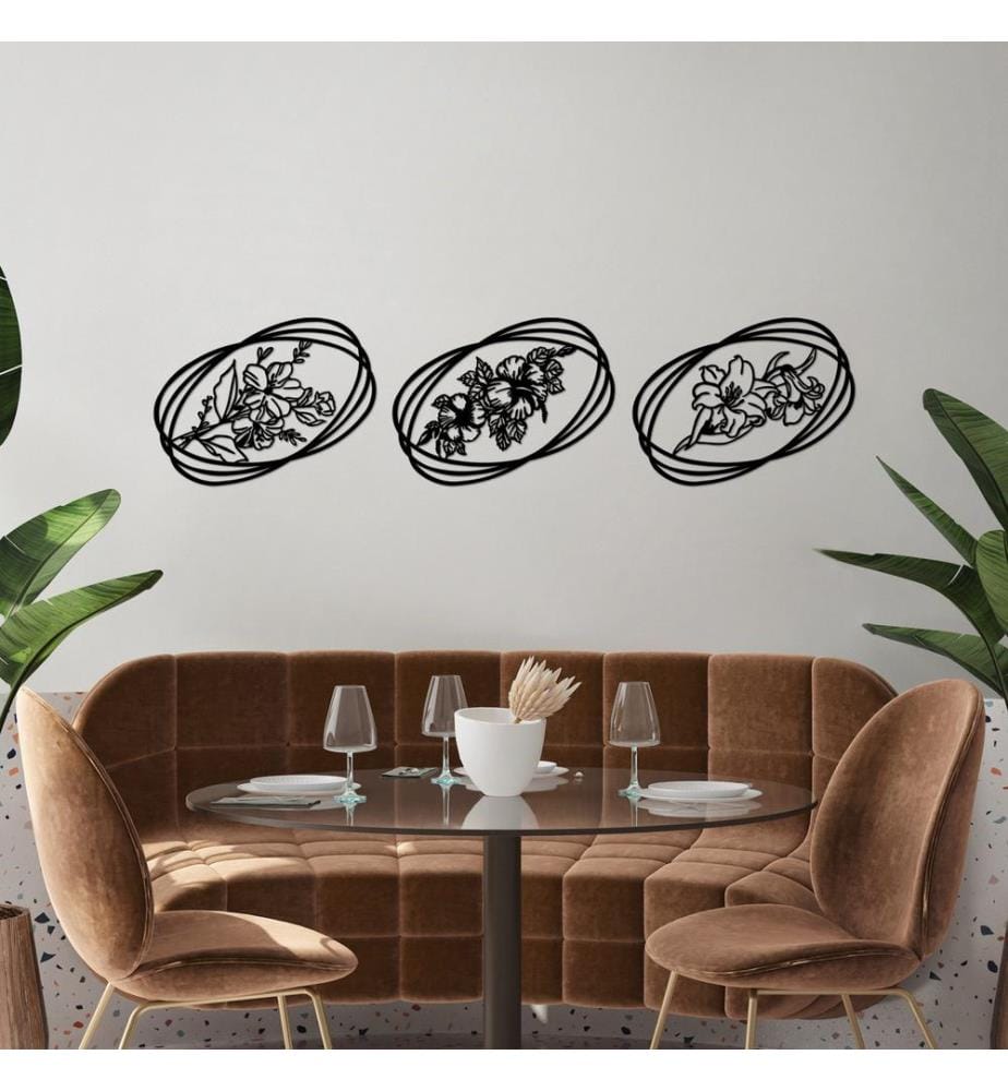 Decorative Metal Wall Accessory, Black, 100% METAL