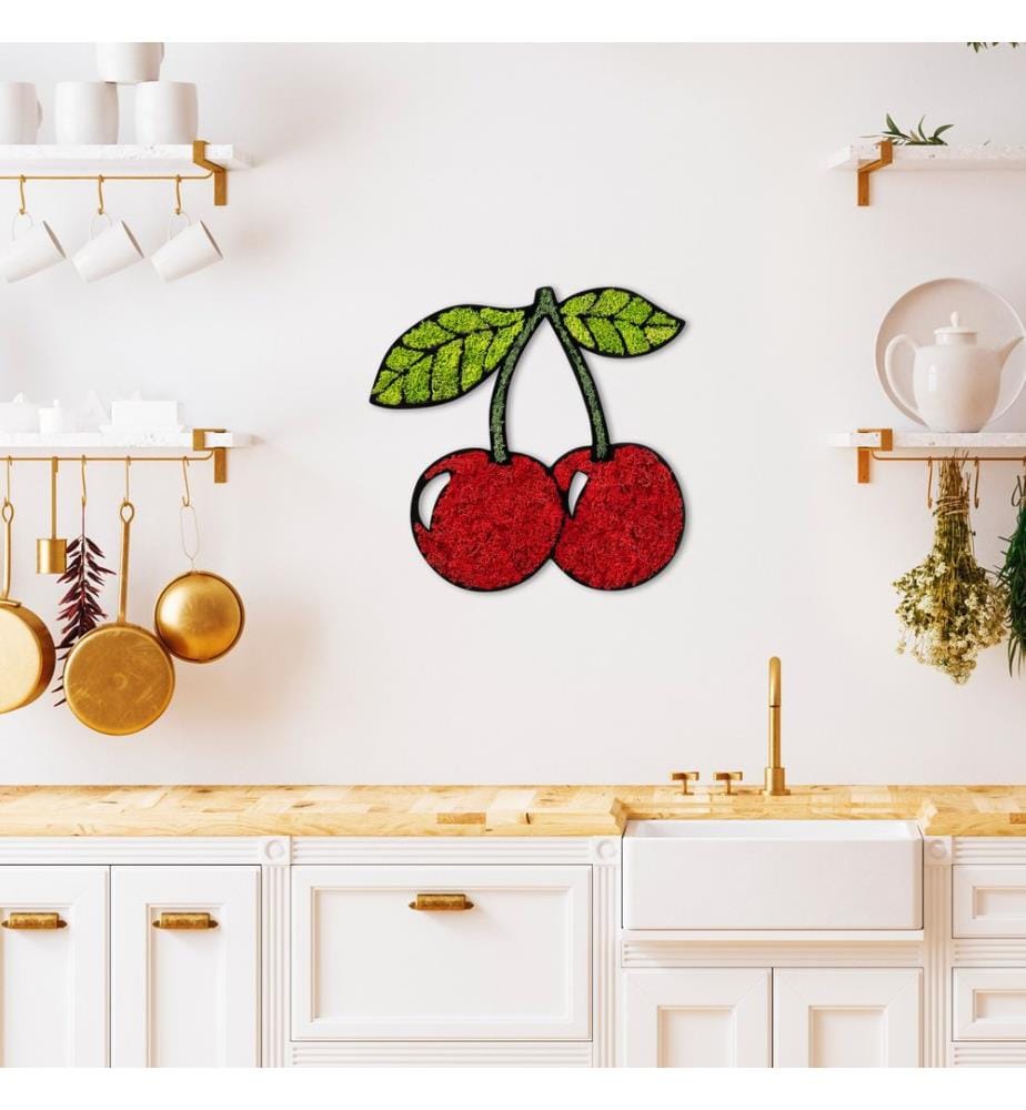 Accessoire mural décoratif, rouge, vert, 100 % MDF / MOUSSE