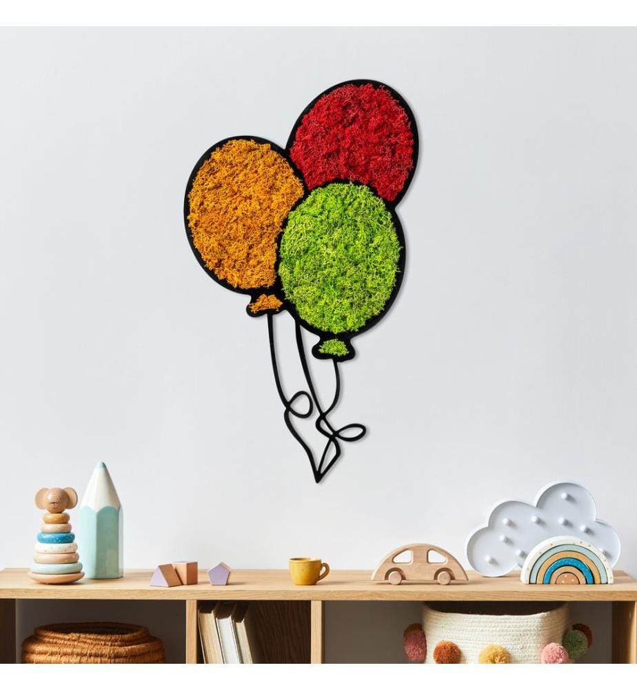Accessoire mural décoratif, rouge, vert, orange, 100 % MDF / MOUSSE