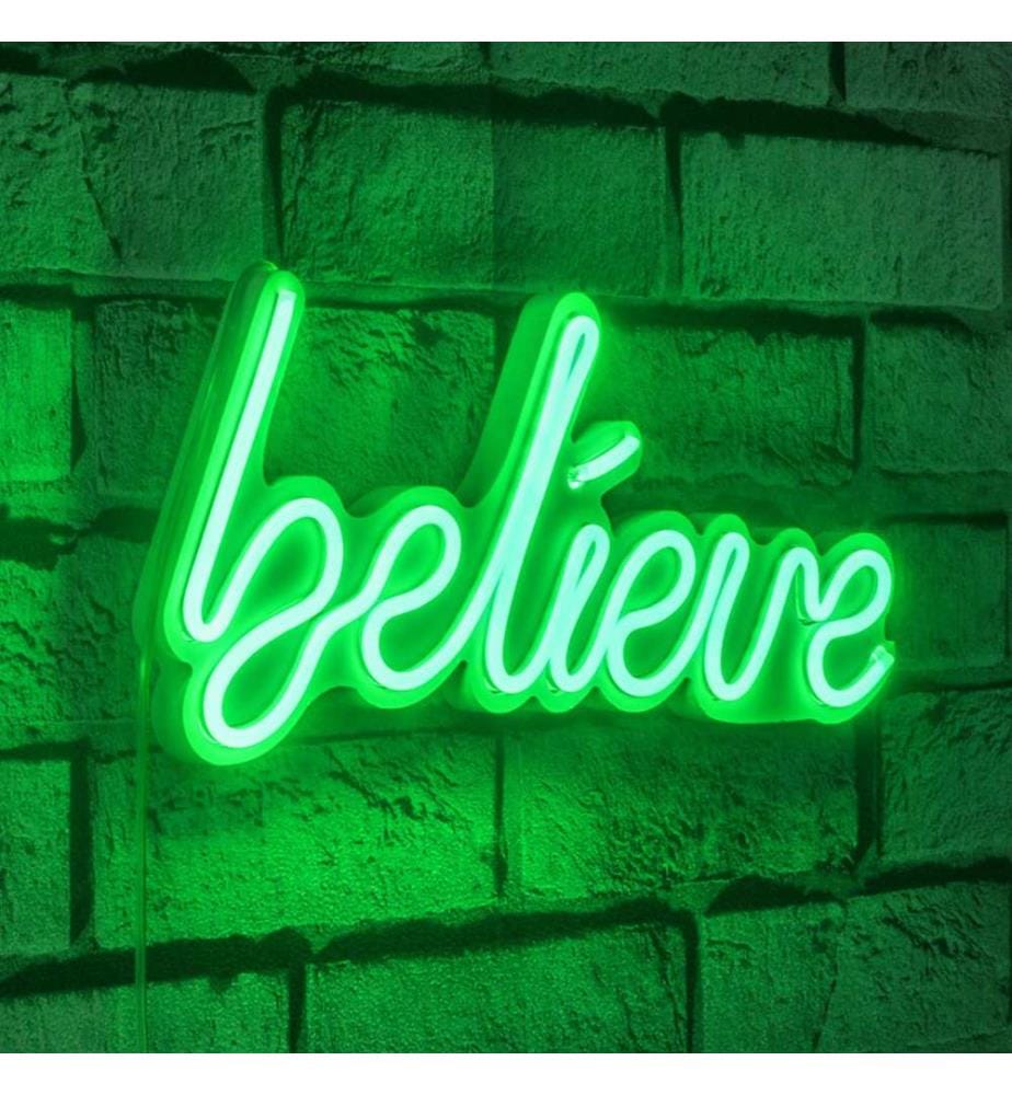 Éclairage décoratif à LED en plastique, vert, bandes de néon flexibles, tension d'alimentation 12 V