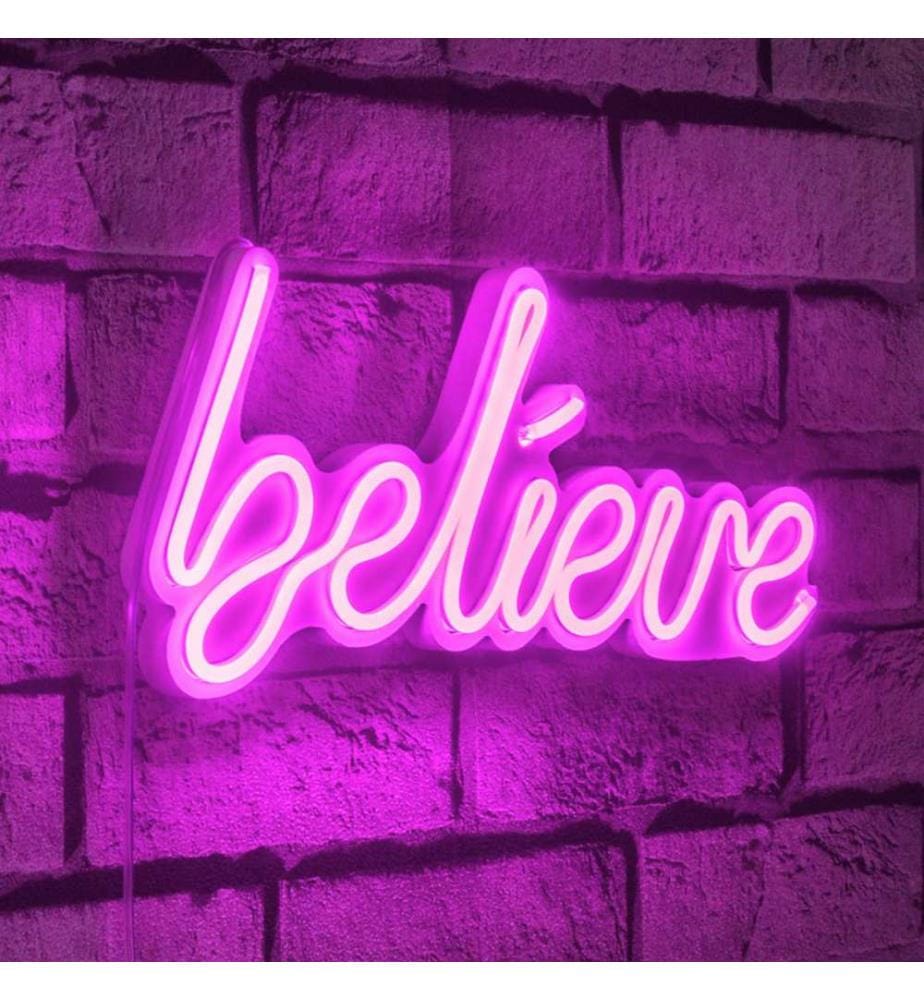Éclairage décoratif à LED en plastique, rose, bandes de néon flexibles, tension d'alimentation 12 V