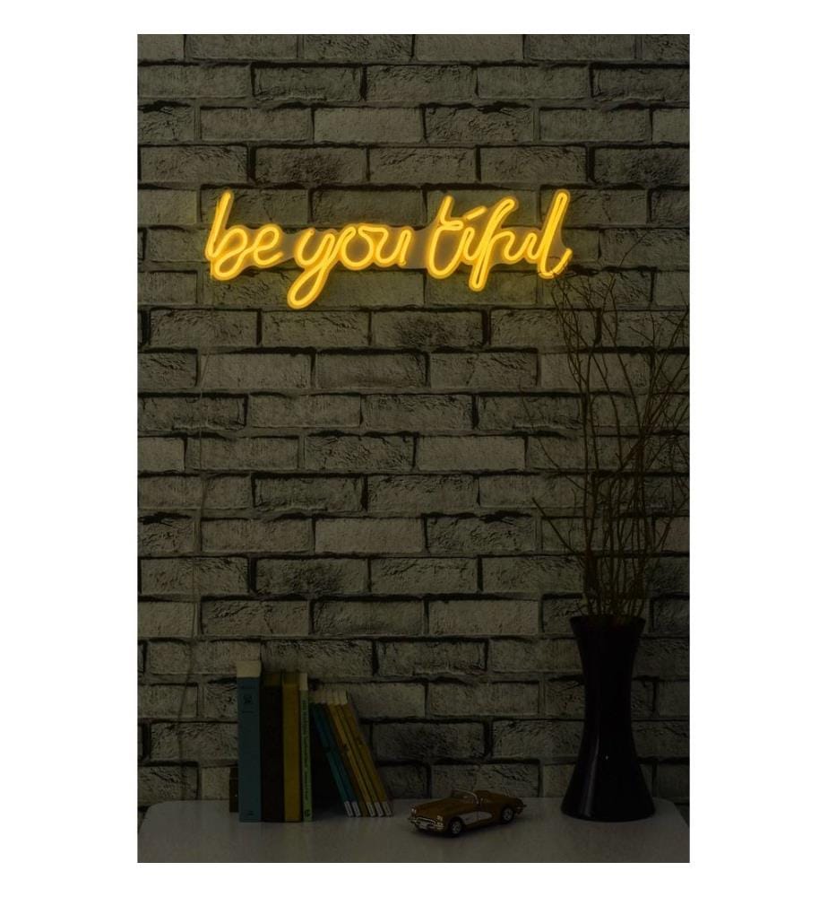 Éclairage décoratif à LED en plastique, jaune, bandes de néon flexibles, tension d'alimentation 12 V