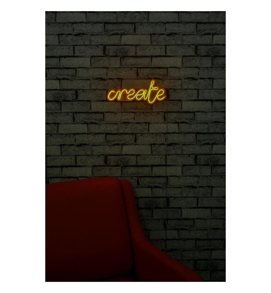 Illuminazione decorativa a LED in plastica, strisce al neon flessibili gialle, tensione di esercizio 12 V CC